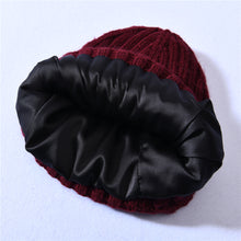 Load image into Gallery viewer, Satin Lined Beanie - Maroon
